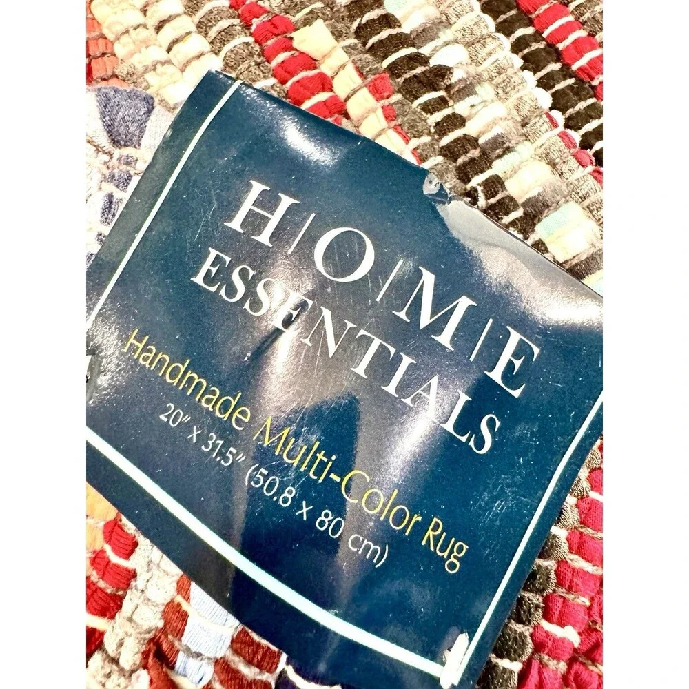 Chindi‎ Home Collection Rag Rug Handwoven Multicolor 20x31.5